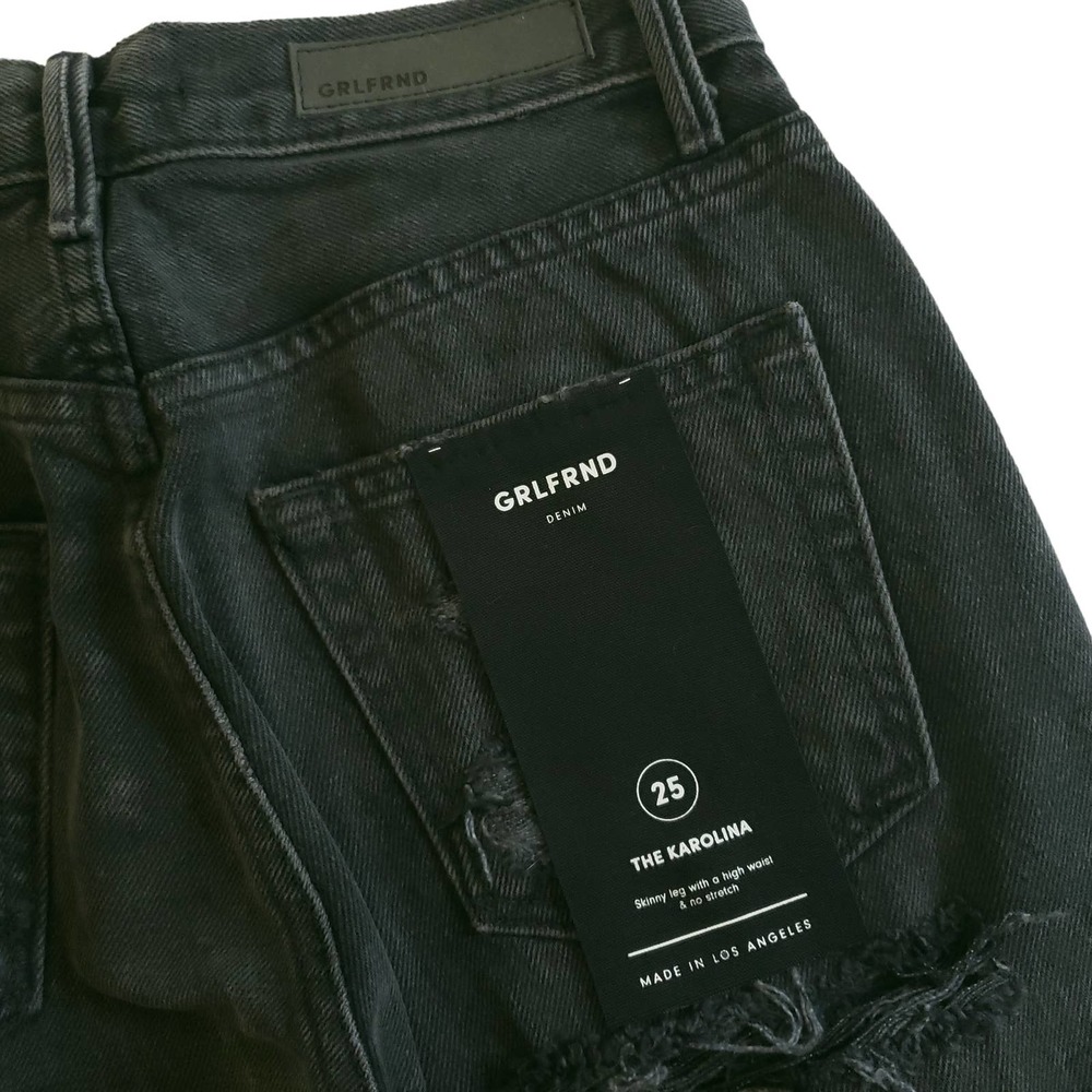 GRLFRND The Karolina distressed high rise skinny jeans Travelin Band Sz 25 NEW - Picture 11 of 14